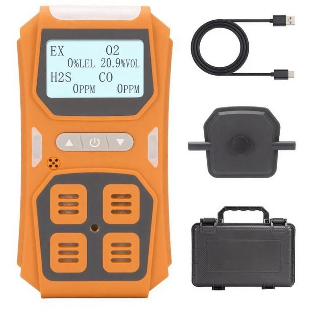 Dust and explosion proof gas monitor with triple alarm mode and quick response